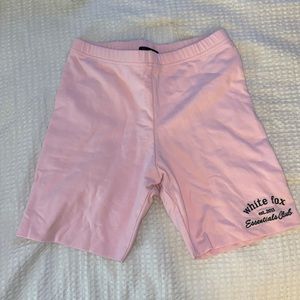 pink biker shorts
